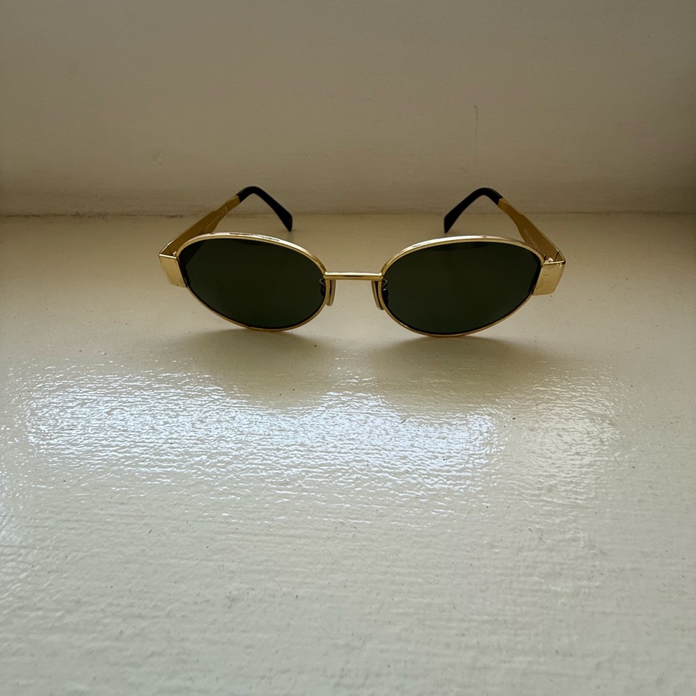 Celine Gold Frame Sunglasses with Dark Lenses